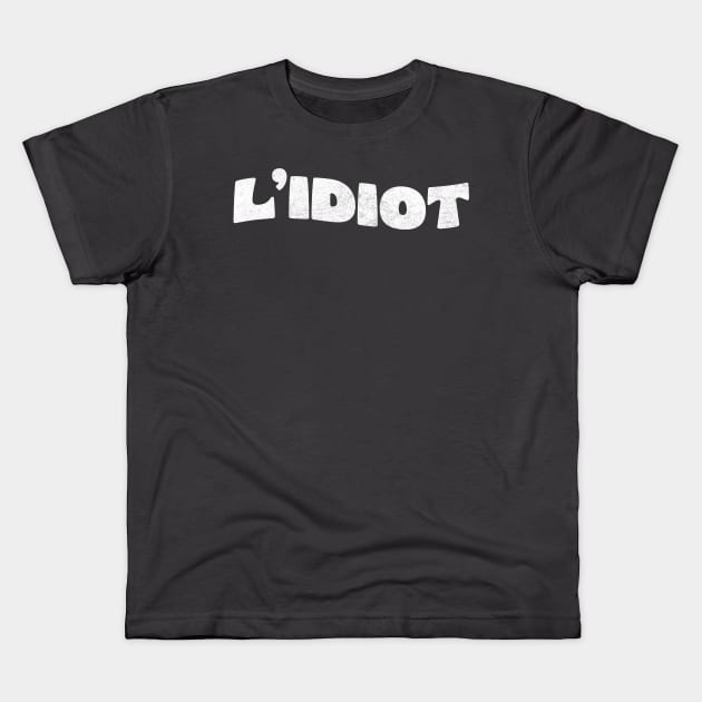 L'Idiot //// Retro Faded-Style Iggy Pop Fan Art Kids T-Shirt by DankFutura